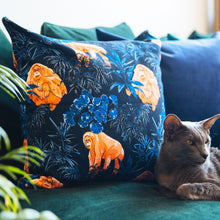 Load image into Gallery viewer, Navy Velvet Cushion Cover